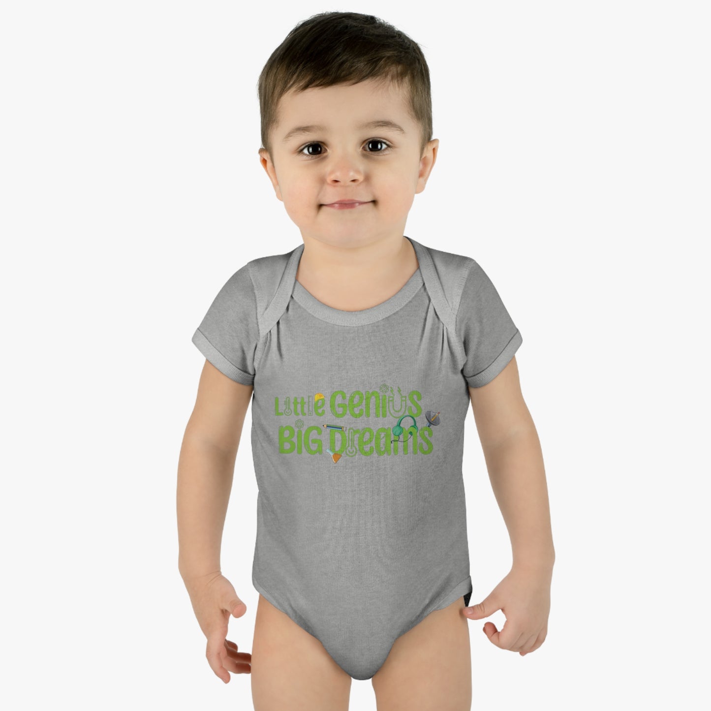 Little Genius Big Dreams - Infant Baby Rib Bodysuit